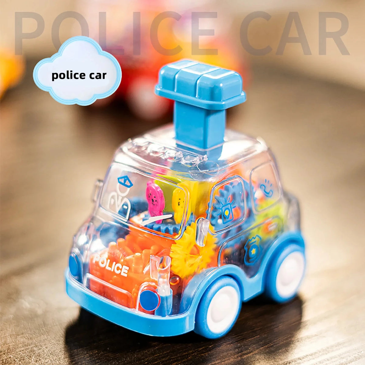 Gear Car Toy – Transparent Inertia Pull Back Car for Kids