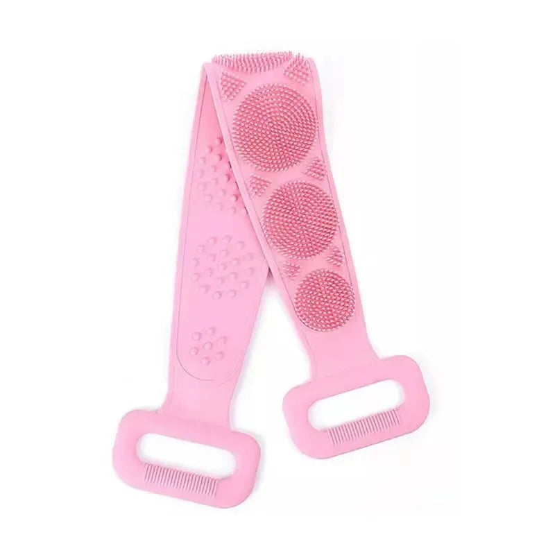 Silicone Back Scrubber Shower Belt Body Exfoliating Brush
