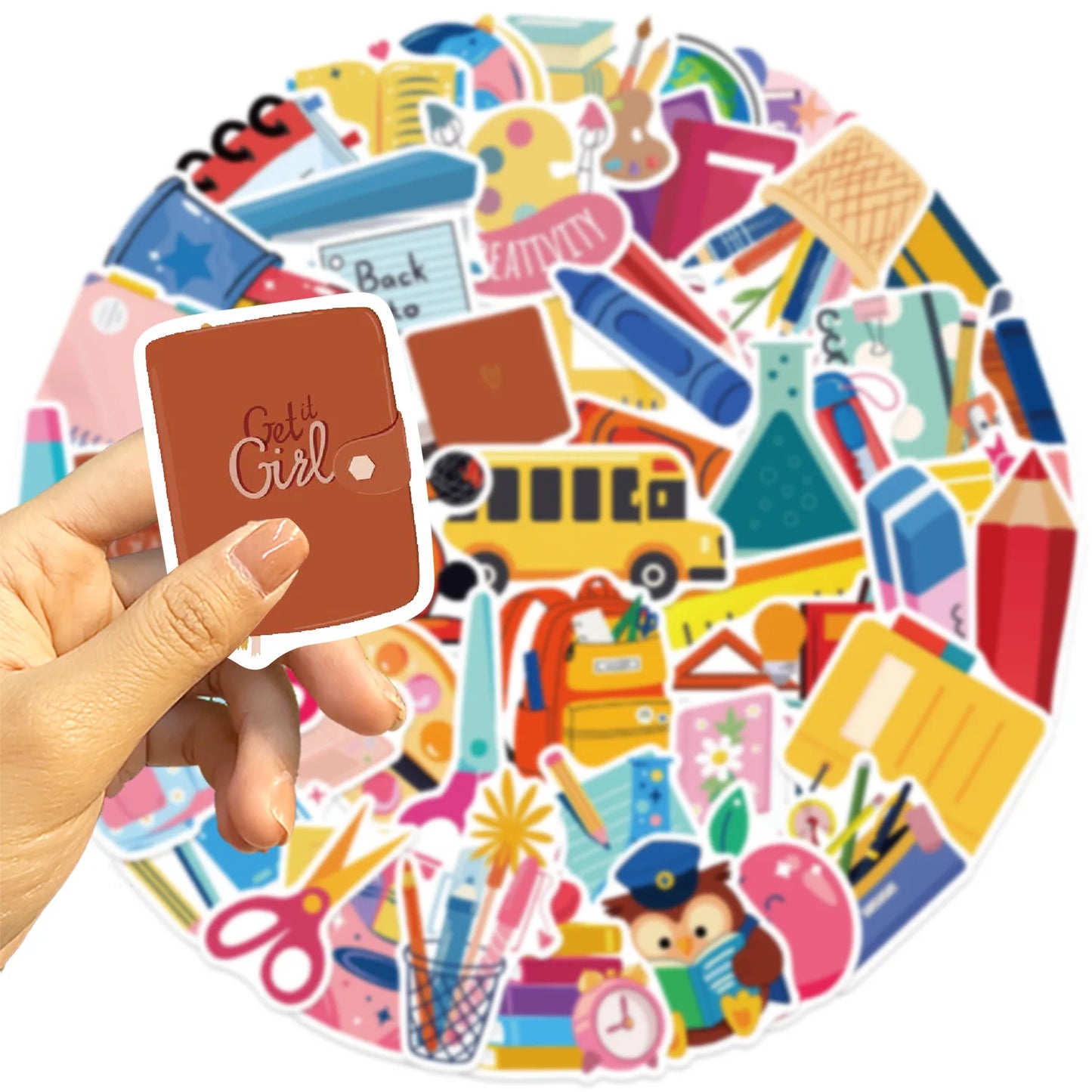 50Pcs Stationery Stickers Set