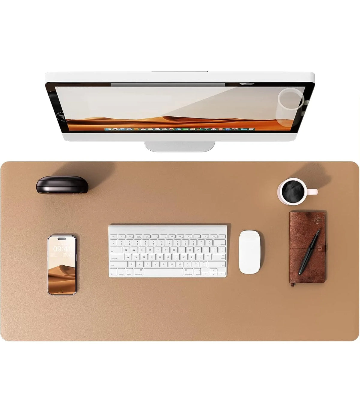 Large Desk Mat – PU Leather Mouse Pad & Desk Protector