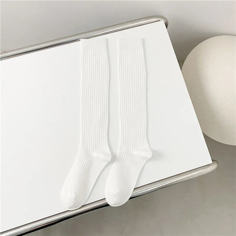 Women’s Knee High Socks – Cotton Preppy Casual School Style