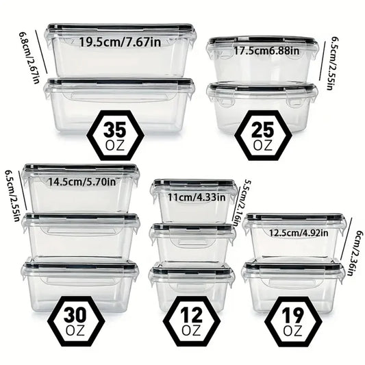 12-Piece Food Storage Containers Set, BPA