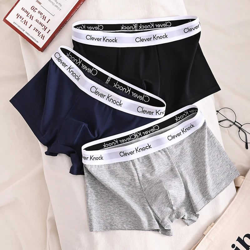 Men’s Cotton Boxer Shorts 3 Pack – Breathable Plus Size Underwear