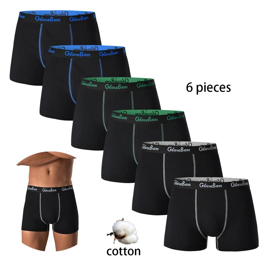 Men’s Boxer Shorts 6 Pack – Soft Cotton Stretch Underwear