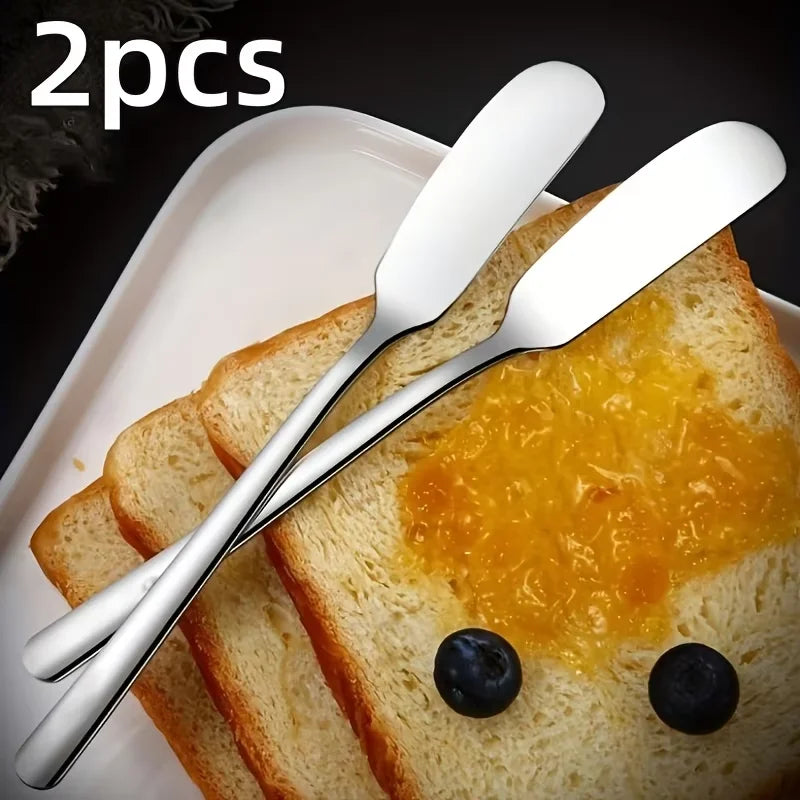 Butter Knife Stainless Steel Cheese Spreader 2-Piece Set