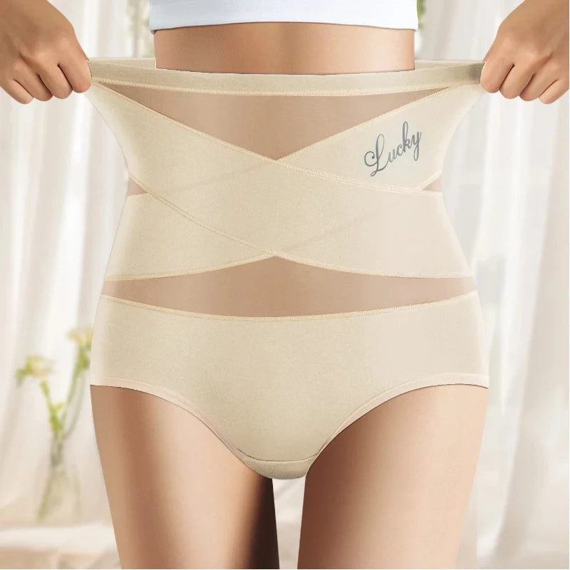 High Waisted Women’s Panties – Breathable Mesh Briefs