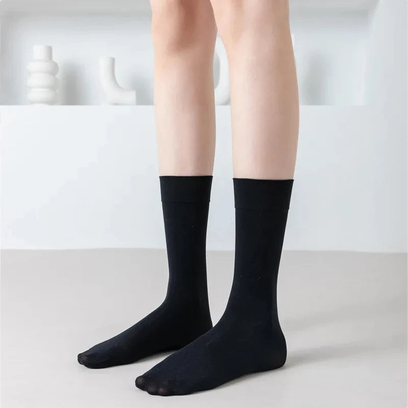 Knee High Socks for Women – Solid Color Long Socks