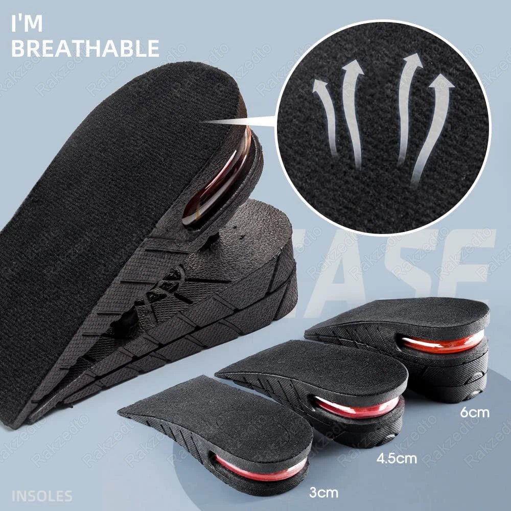 Height Increase Insoles – 3–5cm Invisible Heel Lift Inserts