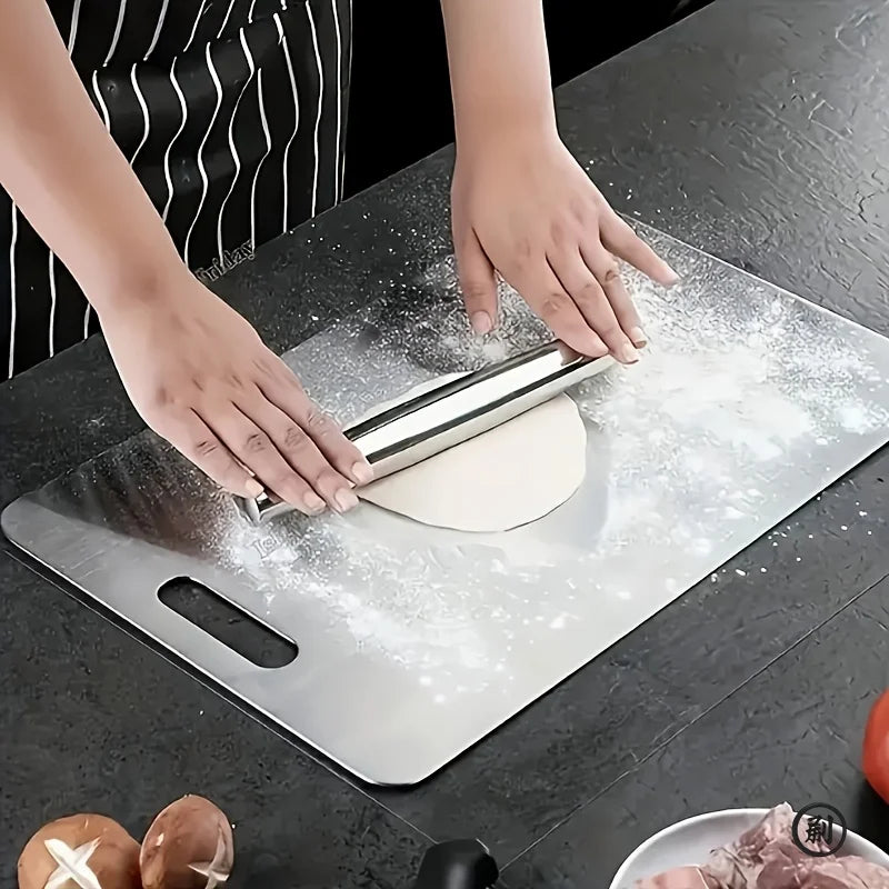 Stainless Steel Cutting Boards – 3-Piece Set with Juice Groove