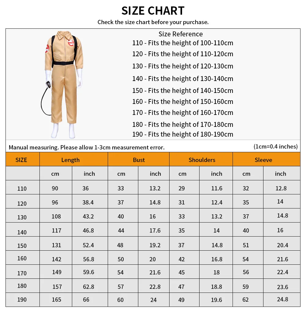 Halloween Ghost Squad movie Cosplay costumes Family Expendables uniform party party play clothes dress up with backpack