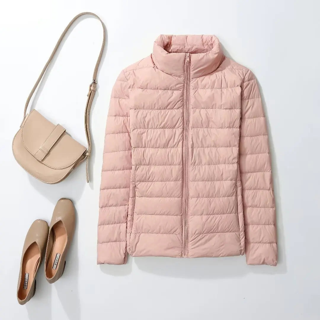 Women Spring Jacket Fashion Short Ultra Lightweight Packable Puffer Coats 15 Colors Female Down Warm Korean Slim Fit Parkas 5XL