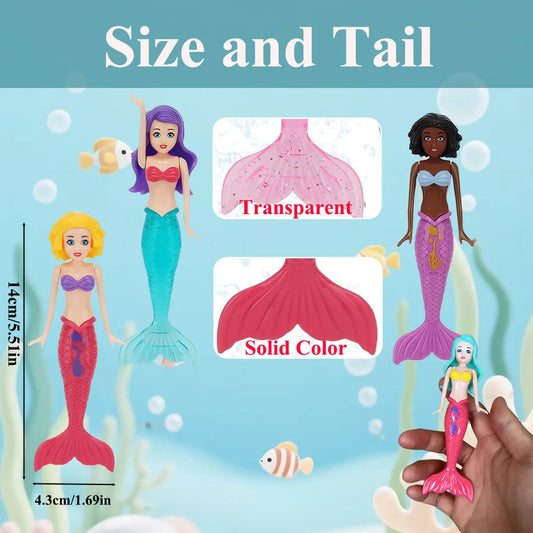 Mermaid Water Play Toys for Kids Swimming Pool Beach Bath Games