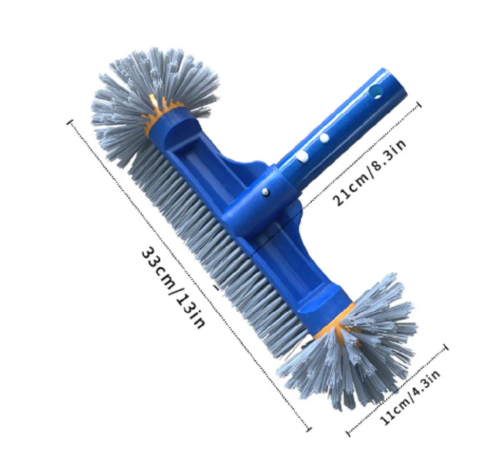 Pool Cleaning Brush – 13" Heavy Duty Pool Wall Brush