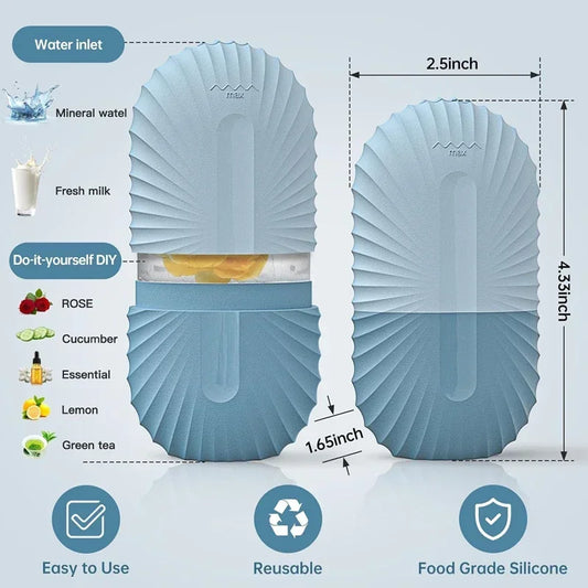 Ice Face Roller Silicone Facial Ice Mold for Cooling Massage