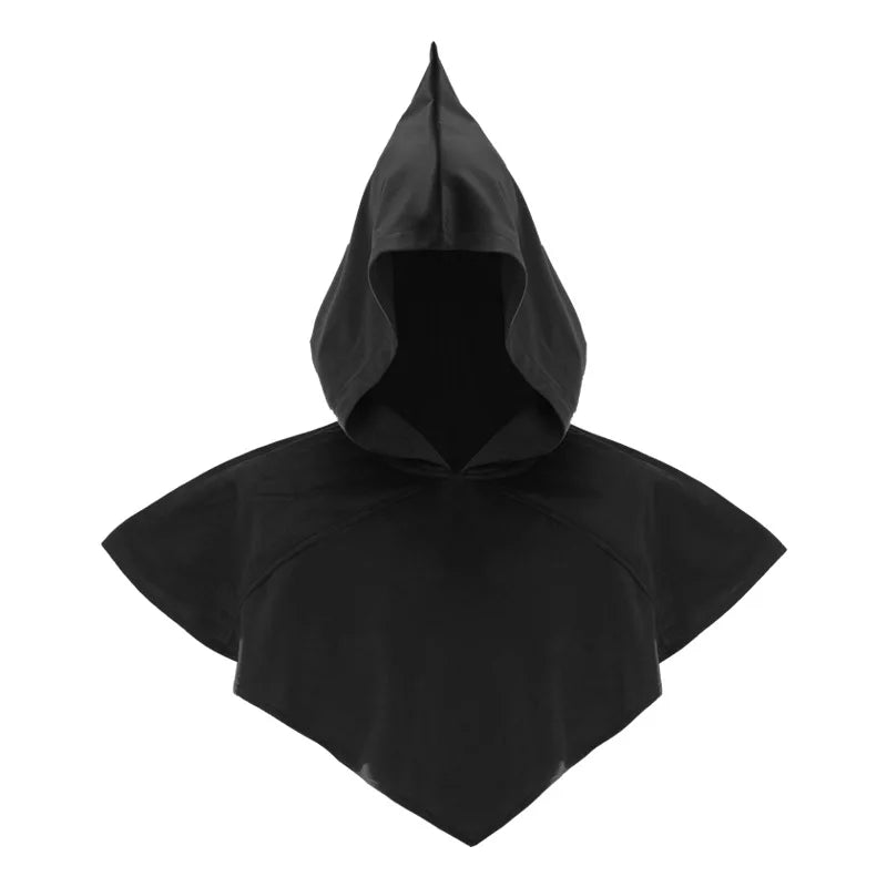 Cos Gift Medieval Costume Hooded Cape Wizard Short Cloak Halloween Costumes for Women Men Undead Cosplay Coat Unisex Adult Props