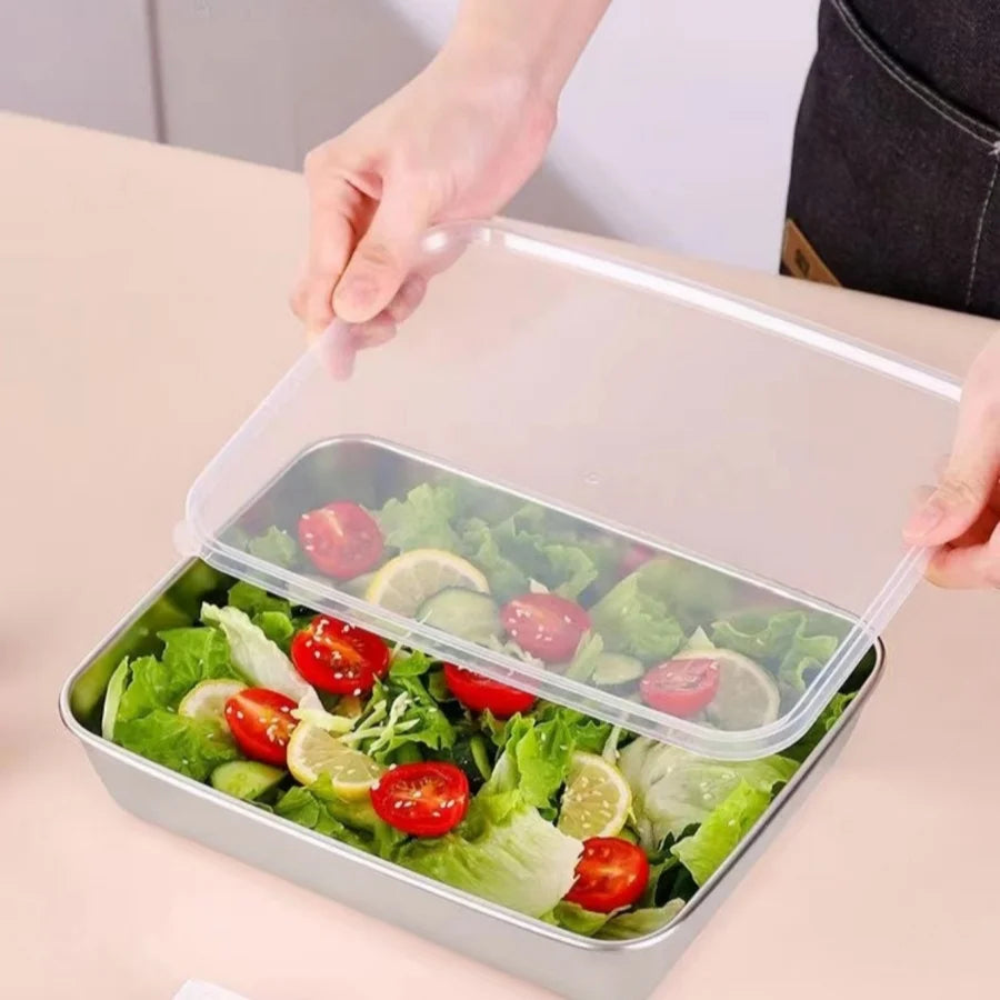 Stainless Steel Food Container with Lid – Sealed Lunch Box