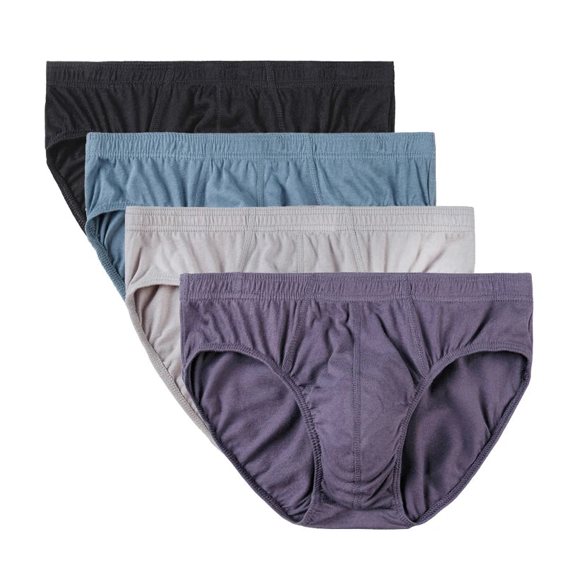 Men’s Cotton Underwear 4 Pack – Breathable Plus Size Briefs