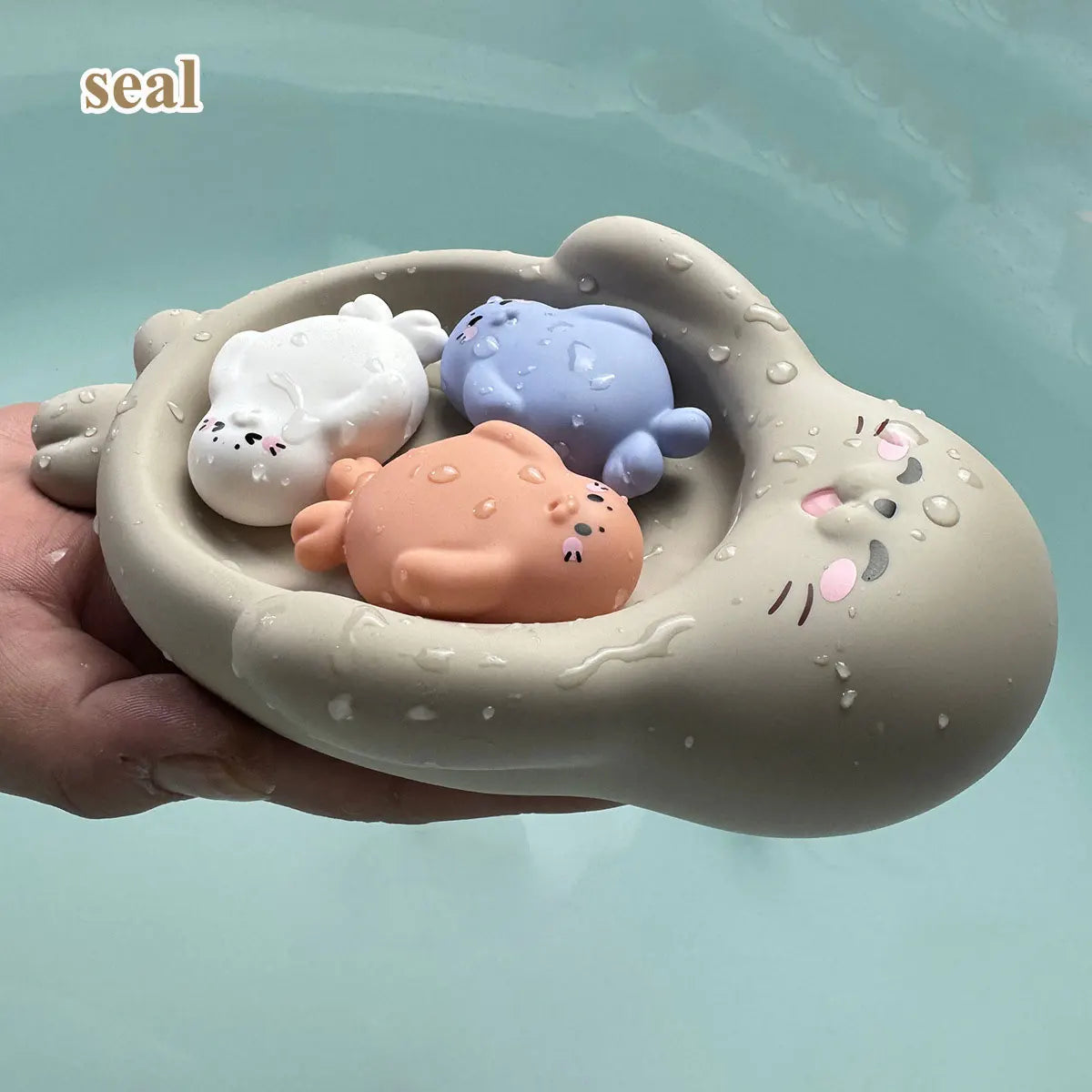 Floating Animal Bath Toy – Basketball Hoop Water Play