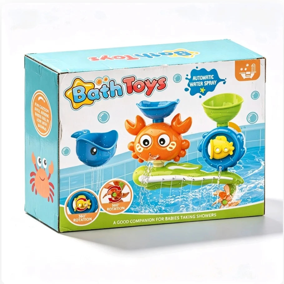 Bath Water Spinner Toy – Suction Cup Water Flow Play Set