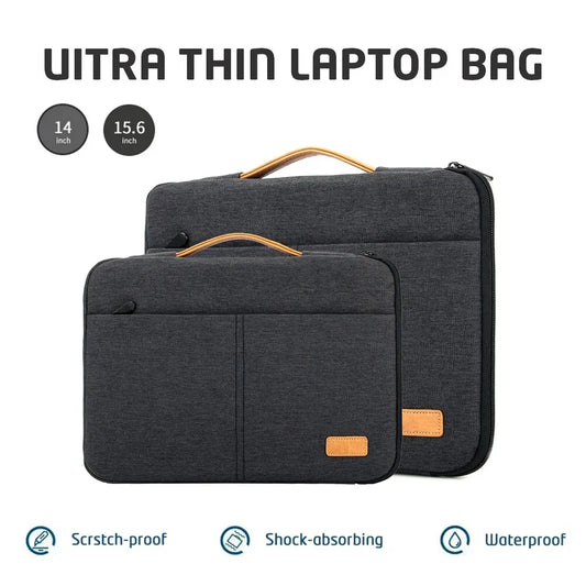 Waterproof Laptop Sleeve Case – Slim Zipper Bag for 13.3–15.6 Inch
