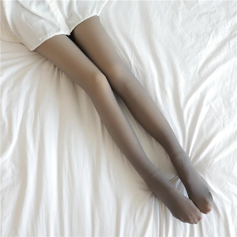 Plus Size Winter Tights – Warm Translucent Layering Style