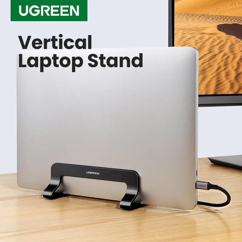 Vertical Laptop Stand Adjustable Aluminum Desk Stand for Laptop