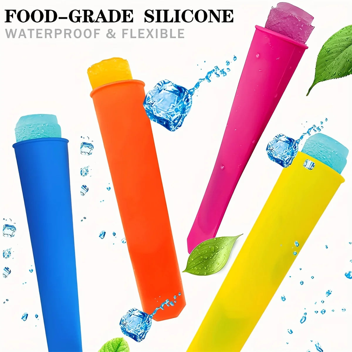 Silicone Popsicle Mold Set – Reusable DIY Ice Cream Maker