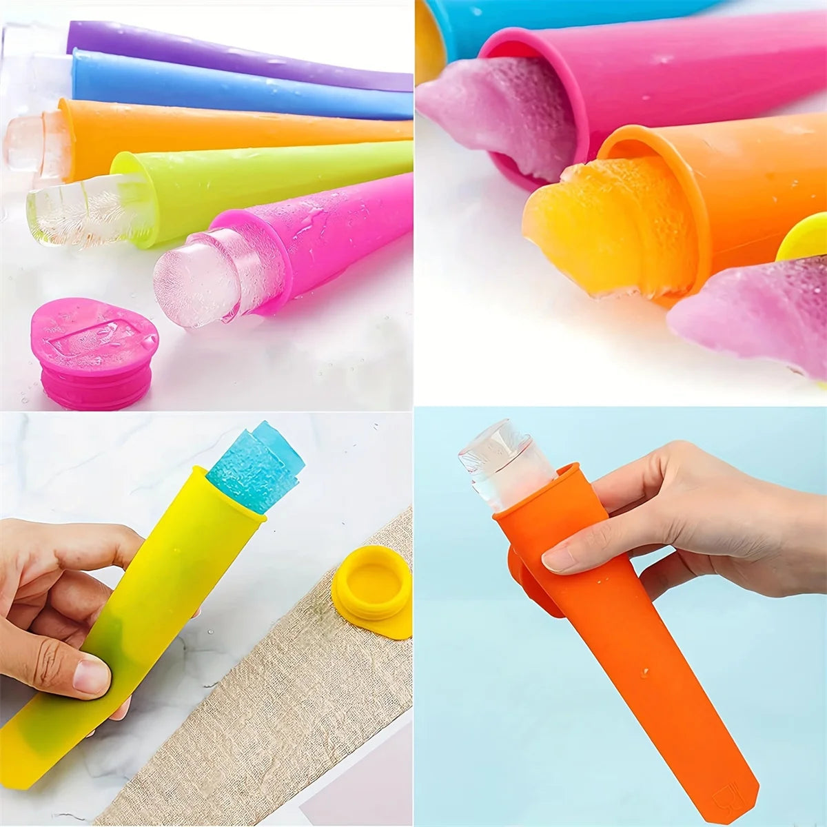 Silicone Popsicle Mold Set – Reusable DIY Ice Cream Maker