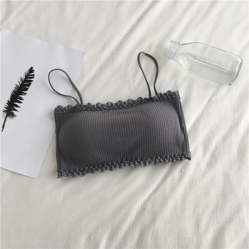Cotton Bra for Women – Seamless Lace Comfort Design