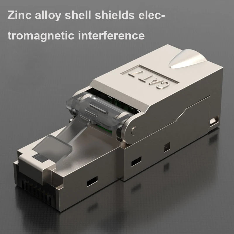 CAT7 RJ45 Connector Tool-Free Shielded Ethernet Network Plug