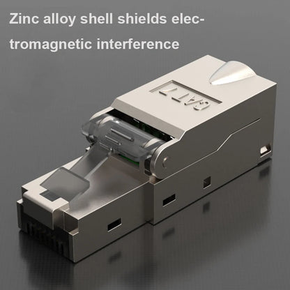 CAT7 RJ45 Connector Tool-Free Shielded Ethernet Network Plug