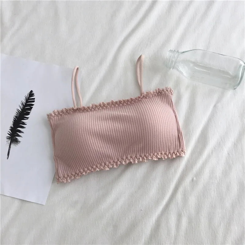 Cotton Bra for Women – Seamless Lace Comfort Design