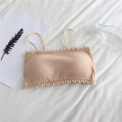 Cotton Bra for Women – Seamless Lace Comfort Design