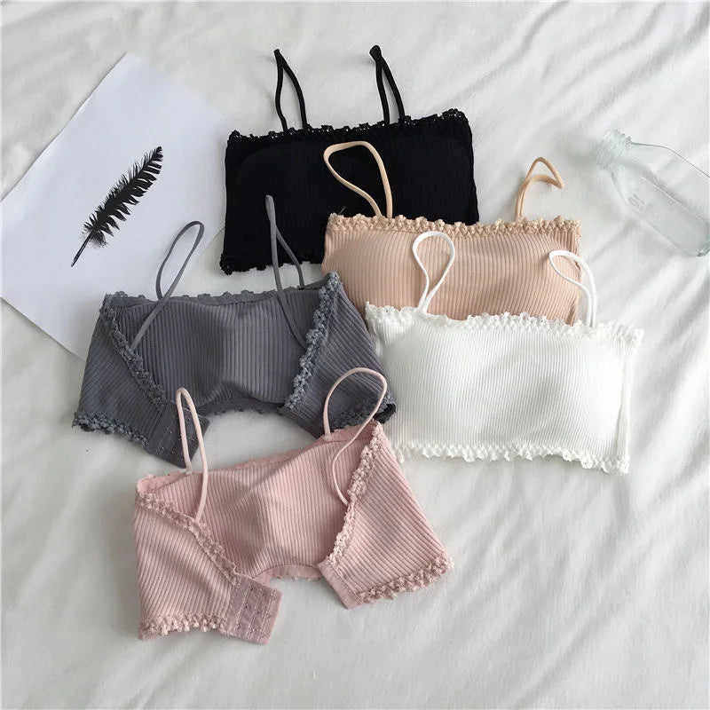 Cotton Bra for Women – Seamless Lace Comfort Design