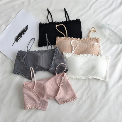 Cotton Bra for Women – Seamless Lace Comfort Design