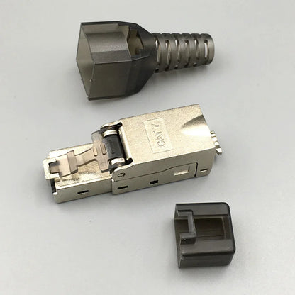 CAT7 RJ45 Connector Tool-Free Shielded Ethernet Network Plug