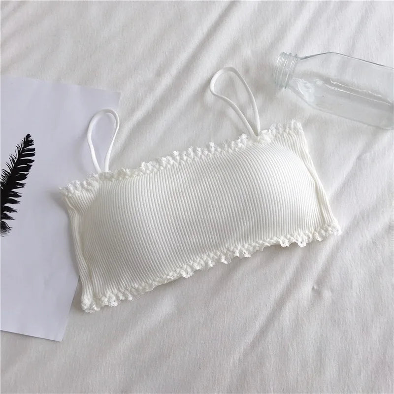 Cotton Bra for Women – Seamless Lace Comfort Design
