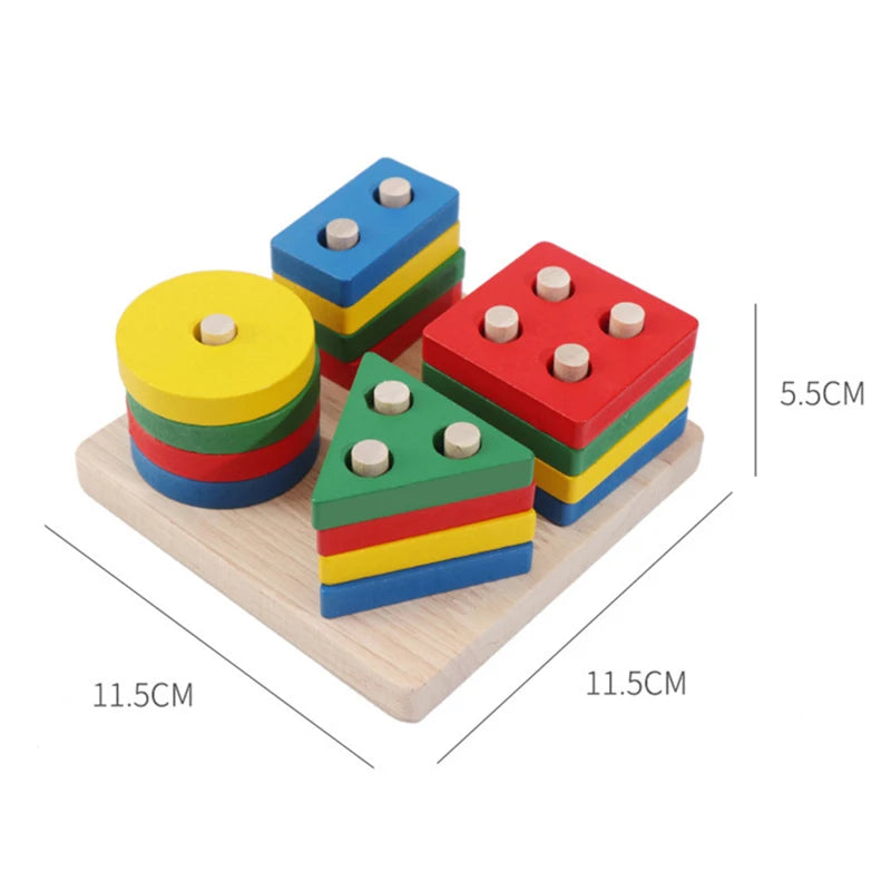 Wooden Shape Matching Toy for Kids