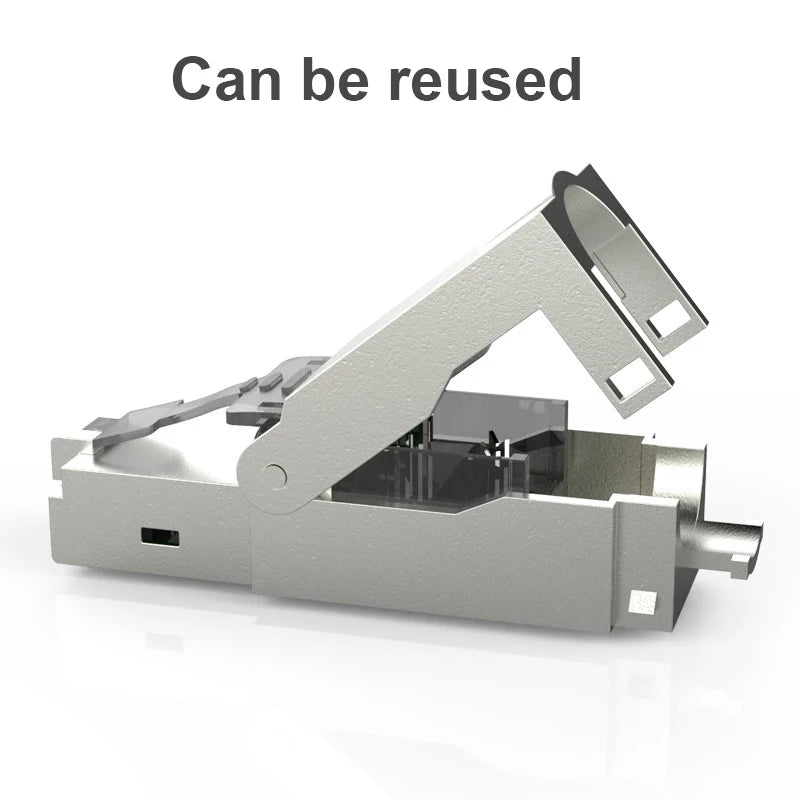 CAT7 RJ45 Connector Tool-Free Shielded Ethernet Network Plug