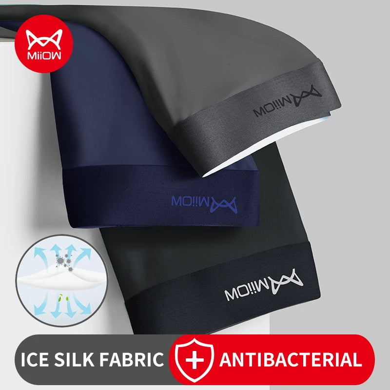 Men’s Boxer Shorts 3 Pack – Ice Silk Stretch Underwear