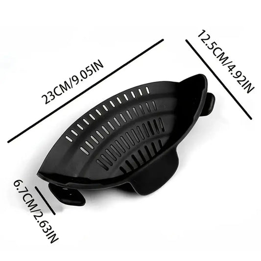 Clip On Pot Strainer Adjustable Stainless Steel Kitchen Tool