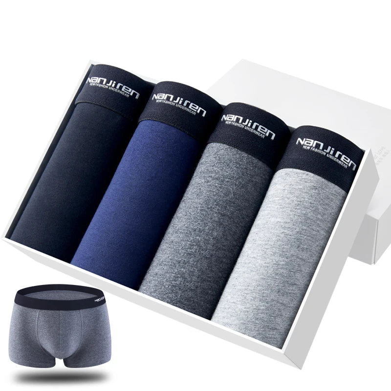 Men’s Cotton Boxer Shorts – Stretch Knit Underwear