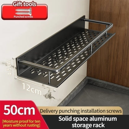 Kitchen Wall Shelf | Aluminum Spice Organizer Rack