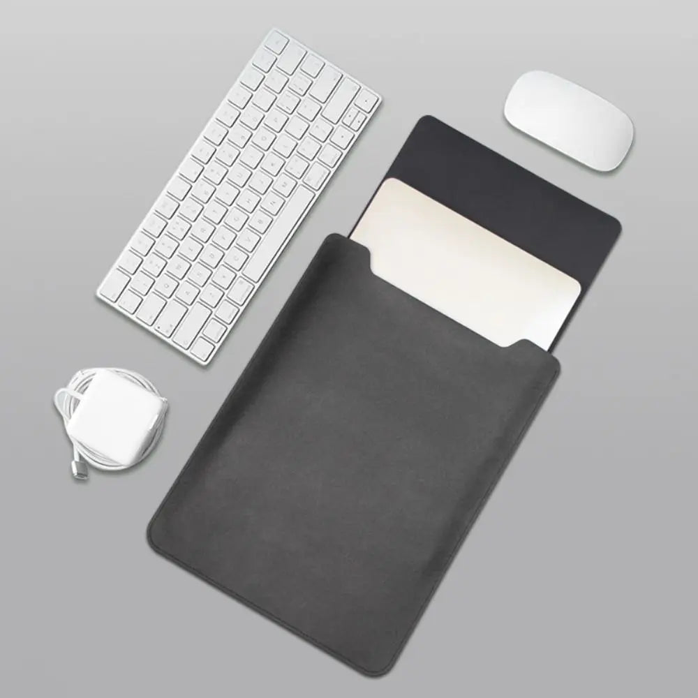 Slim PU Leather Laptop Sleeve – Water-Resistant Case for 11–16 Inch