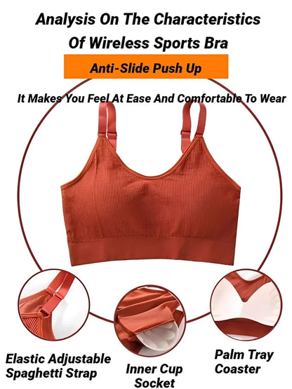 Women's Seamless Bralette – Full Cup Wireless Cotton Bra