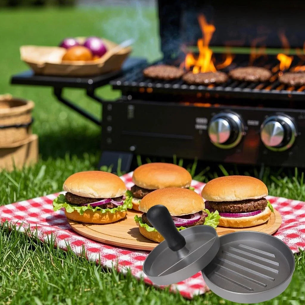 Burger Press Hamburger Patty Maker Aluminum Meat Tool for Kitchen