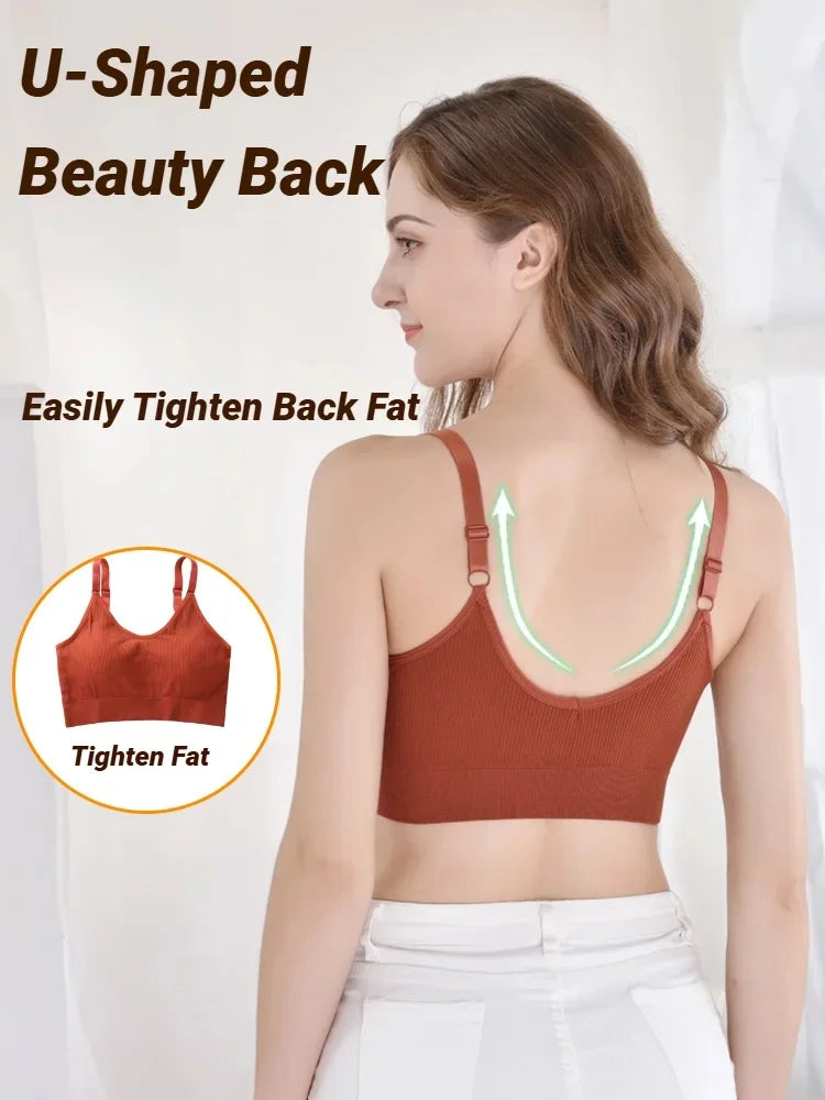 Women's Seamless Bralette – Full Cup Wireless Cotton Bra