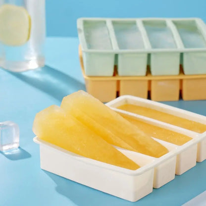 Silicone Freezer Tray 4 Grid Food Storage Mold with Lid