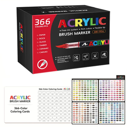 Acrylic Paint Markers – Brush Tip Pens for Wood, Rock & Canvas