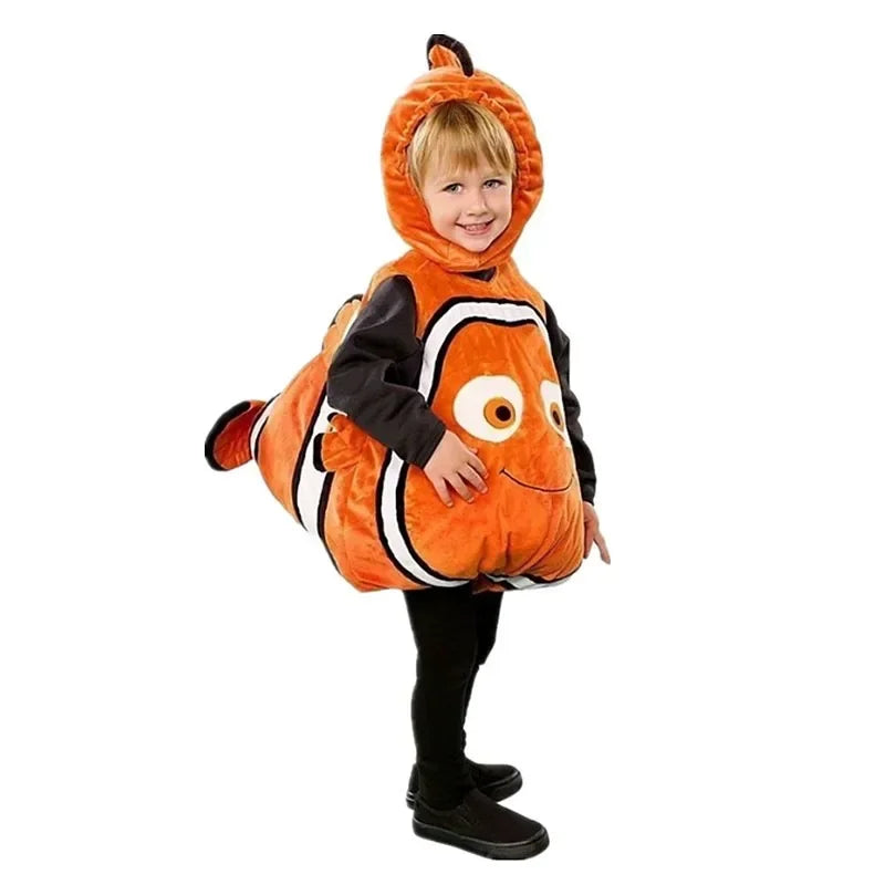 Fish Cosplay Nemo Role Play Stage Costume Toddler School Party Performance Jumpsuit Anime Clown Fish Kids Halloween Baby Shower
